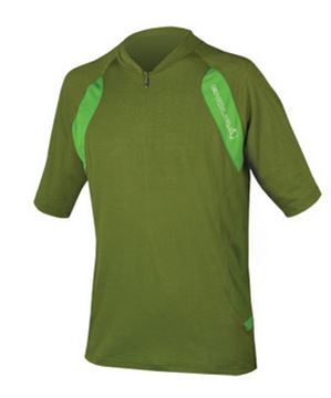 Picture of ENDURA SINGLETRACK LITE S / S JERSEY GREEN SMALL